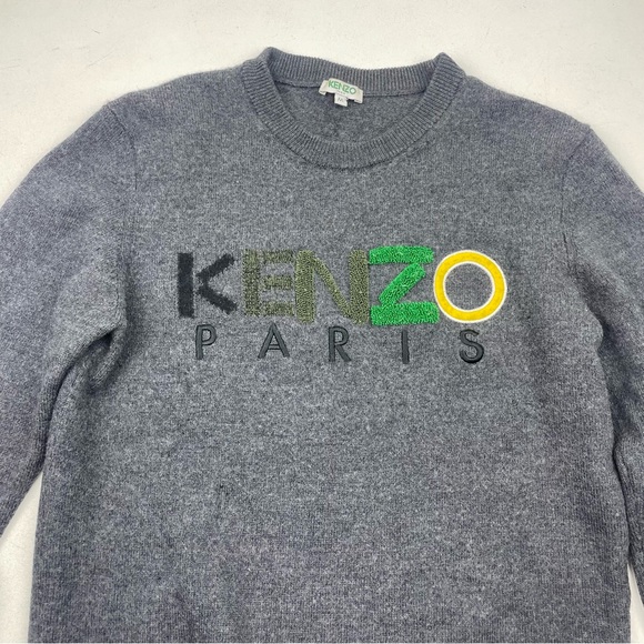 KENZO LOGO CREW KNIT SWEATER SIZE MEDIUM - Picture 2 of 7